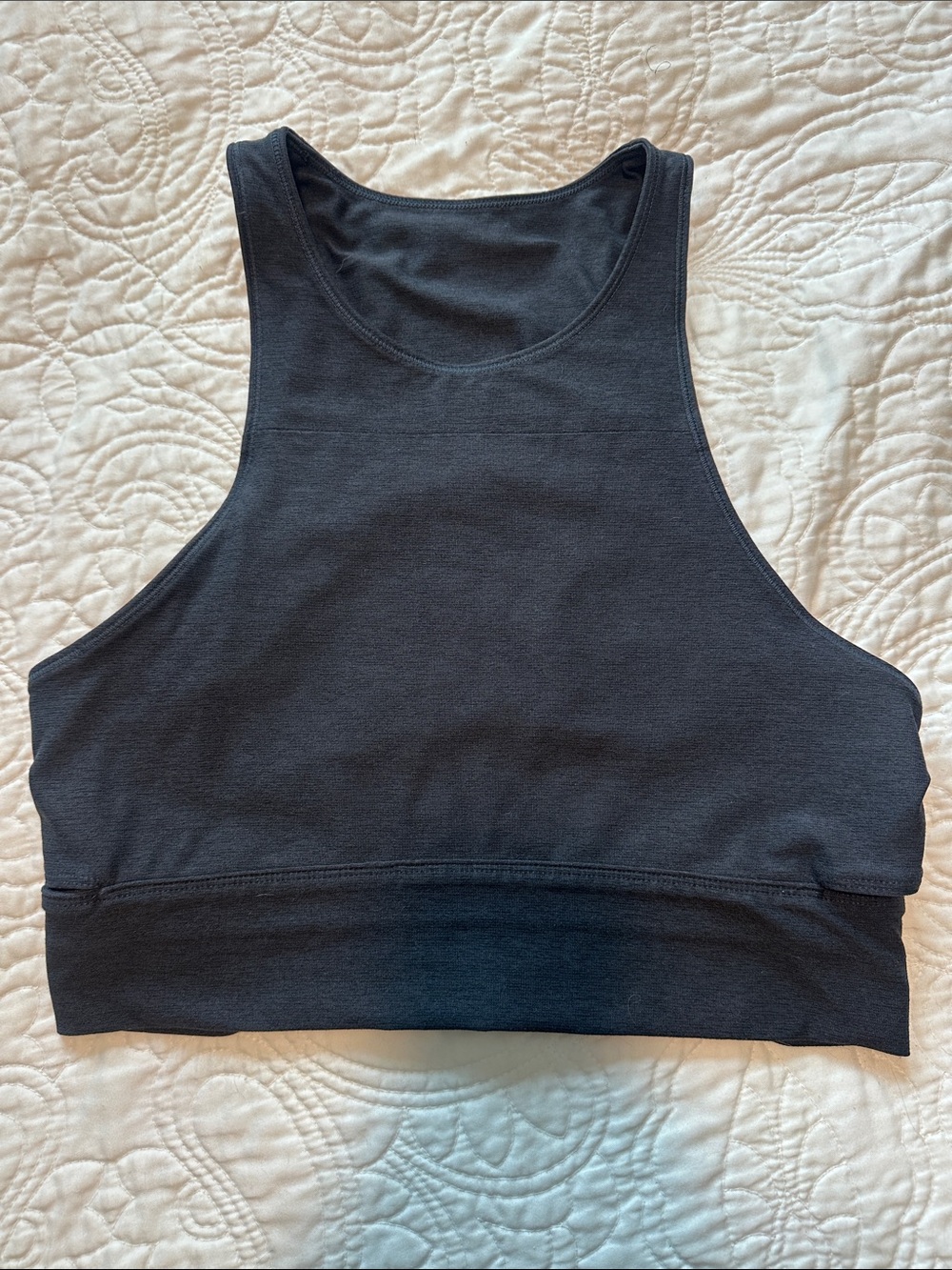 Outdoor Voices Dark Gray snd Black Sports Bra